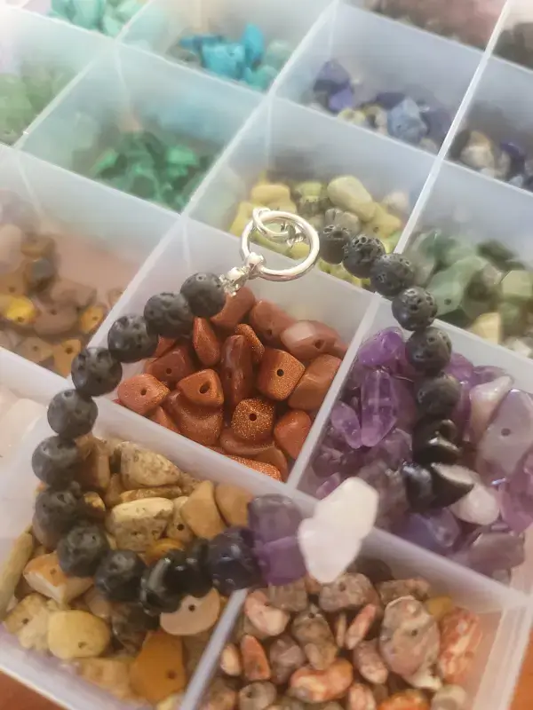 Aromatherapy Crystal and Lava Stone Bracelets